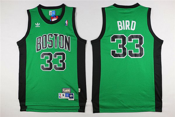 Men Boston Celtics #33 Bird green black Throwback Adidas NBA Jersey